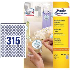 Photo Étiquettes adhésives - Diamètre 10 mm - Blanc AVERY 