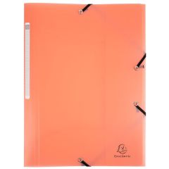 Photo Chemise A4 à élastiques en PP - Corail EXACOMPTA Chromaline Pastel