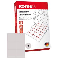 Étiquettes adhésives blanches 38 x 21,2 mm : KORES L3821 Lot de 6500