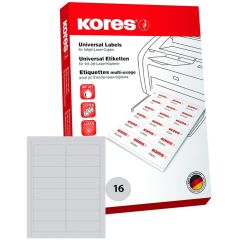 Étiquettes adhésives blanches - 99,1 x 33,9 mm : KORES L9933 Lot de 1600