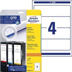 Etiquettes Dos de classeur - 59 x 192 mm - Blanc : AVERY Lot de 400 Visuel