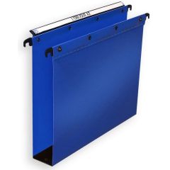 Photo Dossiers suspendus pour Tiroir - Fond 50 mm - Bleu : L'OBLIQUE Lot de 10 