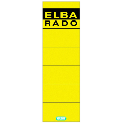 Photo Etiquettes pour dos de classeur - 59 x 190 mm - Jaune : ELBA 100420949