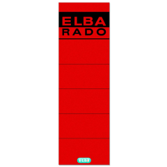 Photo Etiquettes pour dos de classeur - 59 x 190 mm - Rouge : ELBA 100420950