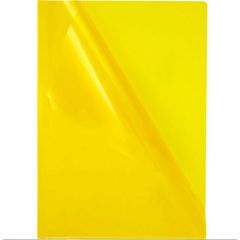 Photo Lot de 100 Pochettes à coins transparentes A4 - Jaune : PRO-Office