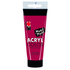 Photo Peinture acrylique mat Rouge carmin - MARABU AcrylColor  de 100 ml