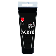 Photo Peinture acrylique mat Noir - MARABU AcrylColor  de 100 ml