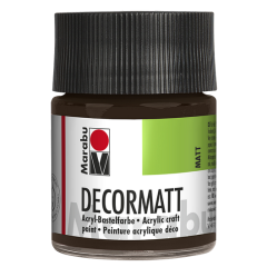 Photo 14010005045 MARABU : Peinture acrylique Decormatt - 50 ml - Marron foncé