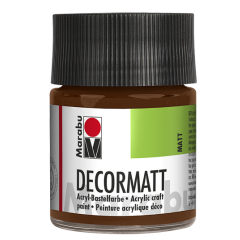 Photo 14010005047 MARABU : Peinture acrylique Decormatt - 50 ml - Marron clair