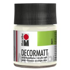 Photo 14010005070 MARABU : Peinture acrylique Decormatt - 50 ml - Blanc