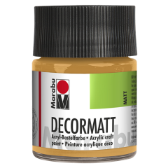 Photo 14010005784 MARABU : Peinture acrylique Decormatt - 50 ml - Or métallique