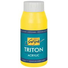 Photo Peinture acrylique Triton Acryl Basic - 750 ml - Jaune clair C. KREUL  flacon