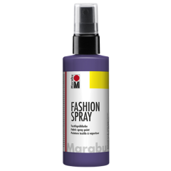 Photo MARABU : Peinture à vaporiser pour textile clair - Prune 17190050037