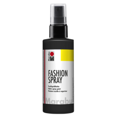 Photo MARABU : Peinture à vaporiser pour textile clair - Noir 17190050073