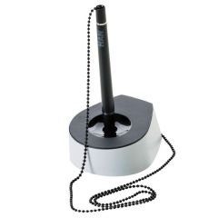 Photo Porte-stylo avec chaînette chromée - Gris clair / Noir : HAN 1770-31