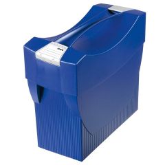 Photo Bac de rangement pour Dossiers suspendus avec couvercle - Bleu : HAN Swing Plus 1901-14