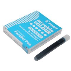 Photo Lot de 6 cartouches d'encre pour stylo plume de Calligraphie Parallel Pen - Turquoise : PILOT 