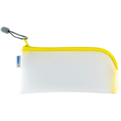 Photo Pochette universelle à zip - 230 x 110 mm - Transparent / Jaune HERMA Mesh Bags
