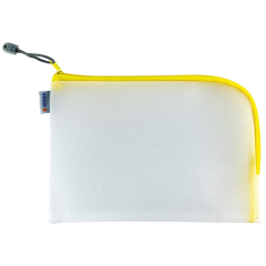 Photo Pochette universelle à zip - 260 x 200 mm - Transparent / Jaune HERMA Mesh Bags