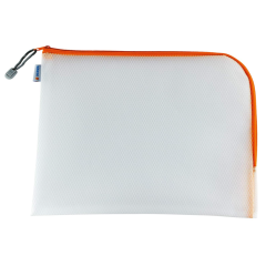 Photo Pochette universelle à zip - 360 x 280 mm - Transparent / Orange HERMA Mesh Bags