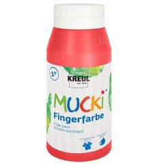 Photo Peinture aux doigts MUCKI - 750 ml - Rouge KREUL 23205 Application