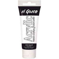 Peinture acrylique EL Greco - 75 ml - Blanc titane KREUL tube
