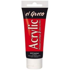 Peinture acrylique EL Greco - 75 ml - Rouge carmin KREUL tube