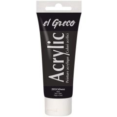 Photo Peinture acrylique EL Greco - 75 ml - Noir KREUL tube