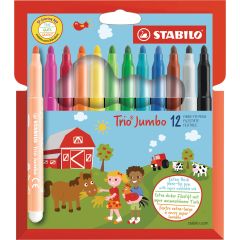 Photo Etui de 12 Feutres - Trio Jumbo - Assortiment STABILO 