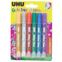 Photo Tube de colle de paillettes - Assortiment UHU Glitter glue