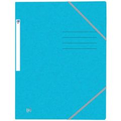 Photo Chemise à élastiques A4 - 3 rabats - Bleu Clair OXFORD Top File+