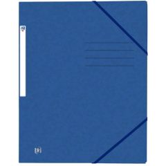 Photo Chemise à élastiques A4 - 3 rabats - Bleu OXFORD Top File+