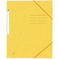 Photo Chemise à élastiques A4 - 3 rabats - Jaune OXFORD Top File+