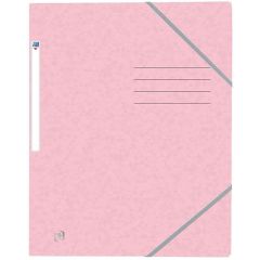 Photo Chemise à élastiques A4 - 3 rabats - Rose Pastel OXFORD Top File+