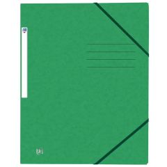 Photo Chemise à élastiques A4 - 3 rabats - Vert OXFORD Top File+