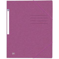 Photo Chemise à élastiques A4 - 3 rabats - Violet OXFORD Top File+