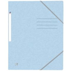 Photo Chemise à élastiques A4 - 3 rabats - Bleu Pastel OXFORD Top File+