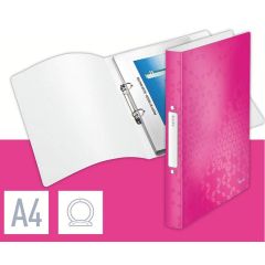 Photo Classeur souple à 2 anneaux - Dos de 32 mm - Rose LEITZ WOW