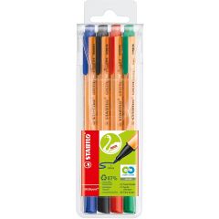 Photo Etui de 4 Stylo-feutres - GreenPoint - Assortiment STABILO 