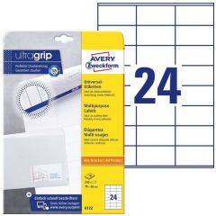 Photo Étiquettes adhésives - 70 x 36 mm - Blanc AVERY Office and Home