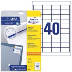 Photo Étiquettes adhésives - 48,5 x 25,4 mm - Blanc AVERY Office and Home