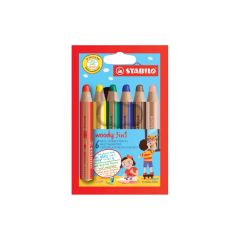 Photo 880/6 STABILO : Étui de 6 crayons woody 3 en 1 - Assortiment