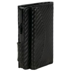 Photo Porte-monnaie avec porte-cartes - Simili-cuir - Noir Carbone CLICKSAFE