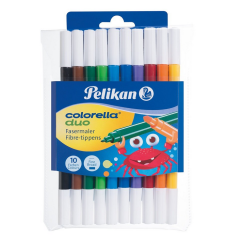 Photo Étui de 10 Feutres Double Pointes - Colorella Duo - Assortiment PELIKAN