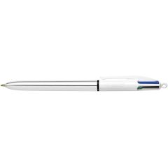 Photo Stylo 4 couleurs à bille rétractable - Argent BIC Shine