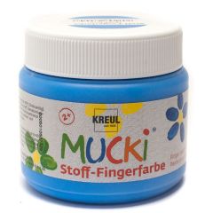 Photo KREUL : Gouache aux doigts pour textile MUCKI - 150 ml - Bleu (Peinture) image