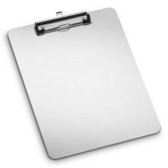 Porte-bloc à pince en aluminium - Format A4 - Argent WONDAY