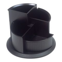 Photo Pot à crayons rotatif - Linear - Noir : HELIT H6390595