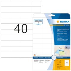 Photo HERMA Étiquettes transparentes 52 x 29 mm 4684