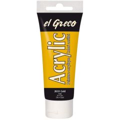 Photo Peinture acrylique EL Greco - 75 ml - Or KREUL  tube